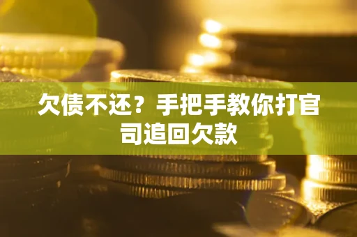武汉欠债不还？手把手教你打官司追回欠款