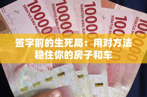 武汉签字前的生死局：用对方法稳住你的房子和车