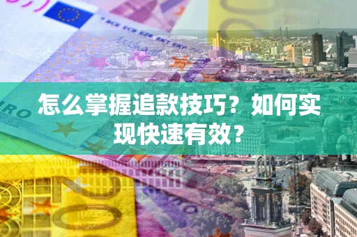 武汉怎么掌握追款技巧？如何实现快速有效？