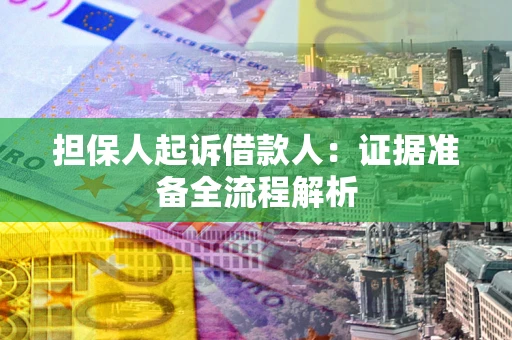 武汉担保人起诉借款人：证据准备全流程解析
