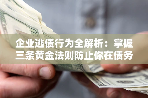 武汉企业逃债行为全解析：掌握三条黄金法则防止你在债务乱局中“踩雷”