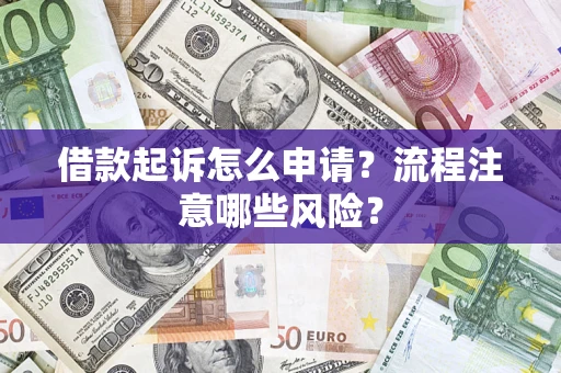 武汉借款起诉怎么申请？流程注意哪些风险？