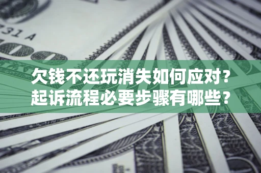 武汉欠钱不还玩消失如何应对？起诉流程必要步骤有哪些？