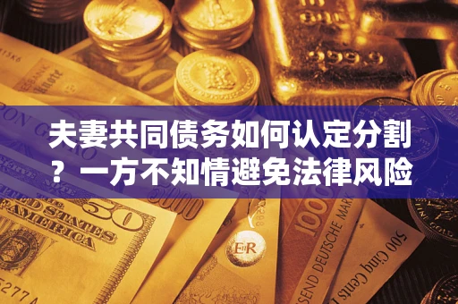 武汉夫妻共同债务如何认定分割？一方不知情避免法律风险必看！